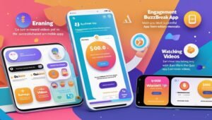 reward-based app features, app infographic for earning, BuzzBreak engagement options (1)